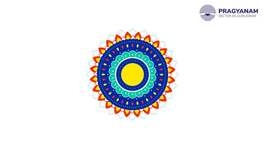 draw colorful Rangolis draw colorful Rangolis